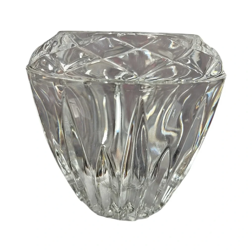Princess House HIGHLIGHTS Lead Crystal Votive Candle Holder Reversible Vase #872